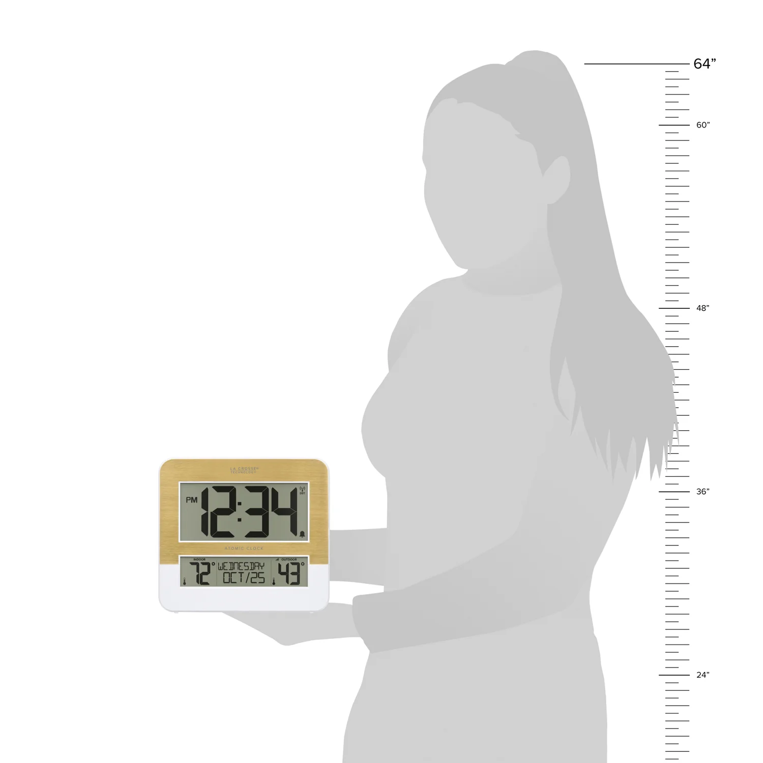 L73859 Atomic Clock with Indoor and Outdoor Temperature - Image 9