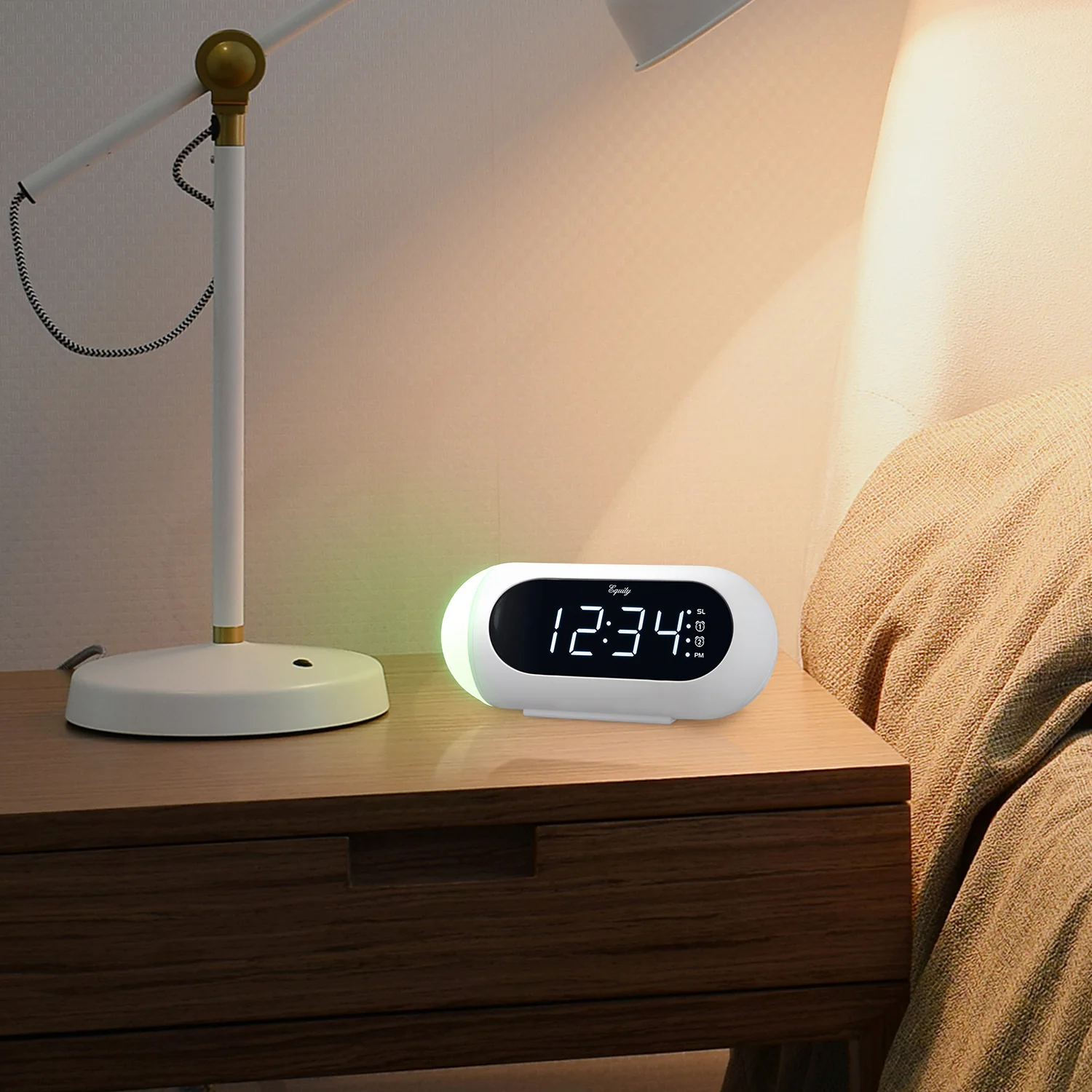 M80734 Clock Radio with Nature Sounds and Mood Light - Image 4