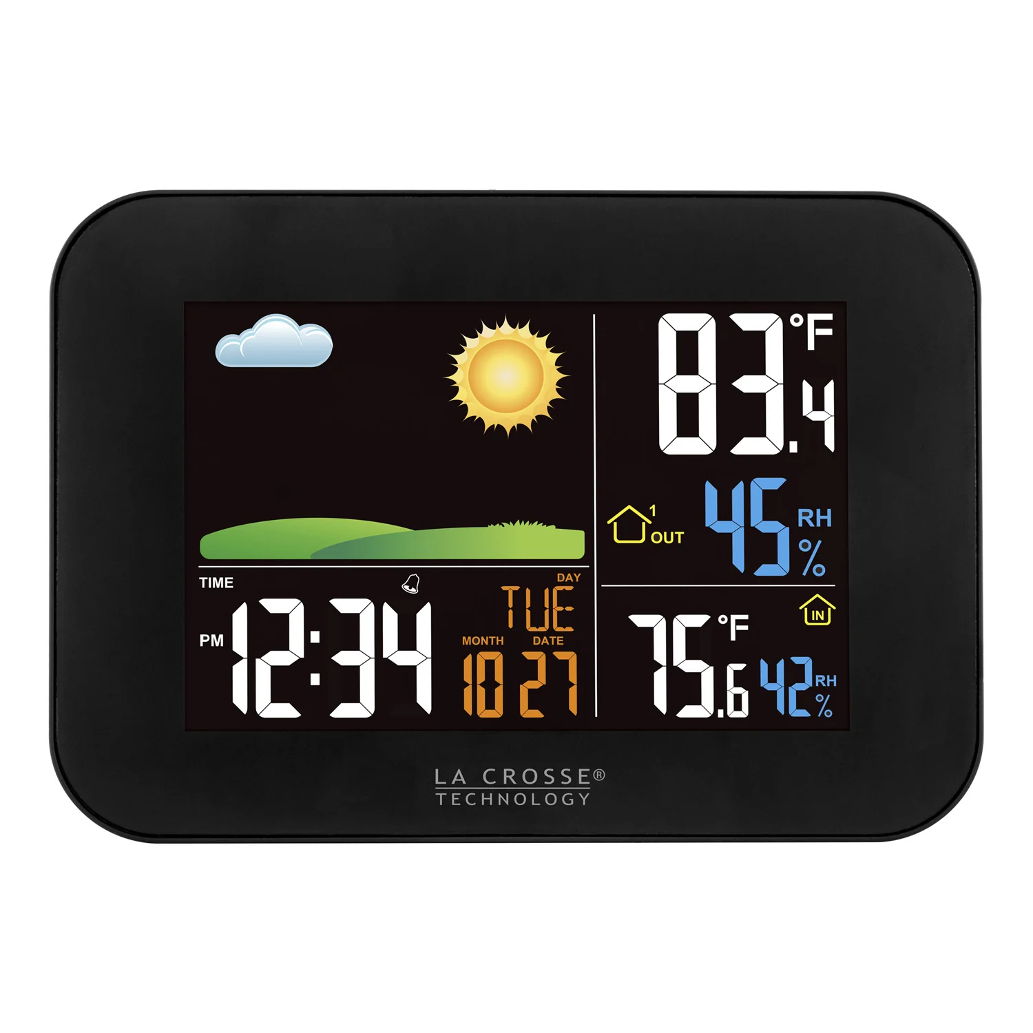M84282 Color LCD Weather Station with Indoor and Outdoor Temperature and Forecast