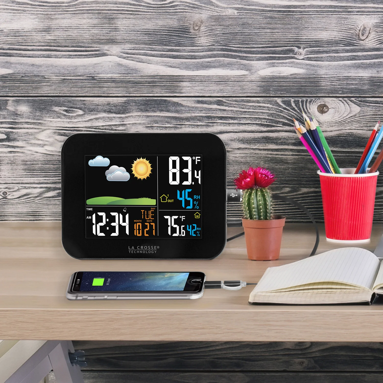M84282 Color LCD Weather Station with Indoor and Outdoor Temperature and Forecast - Image 7