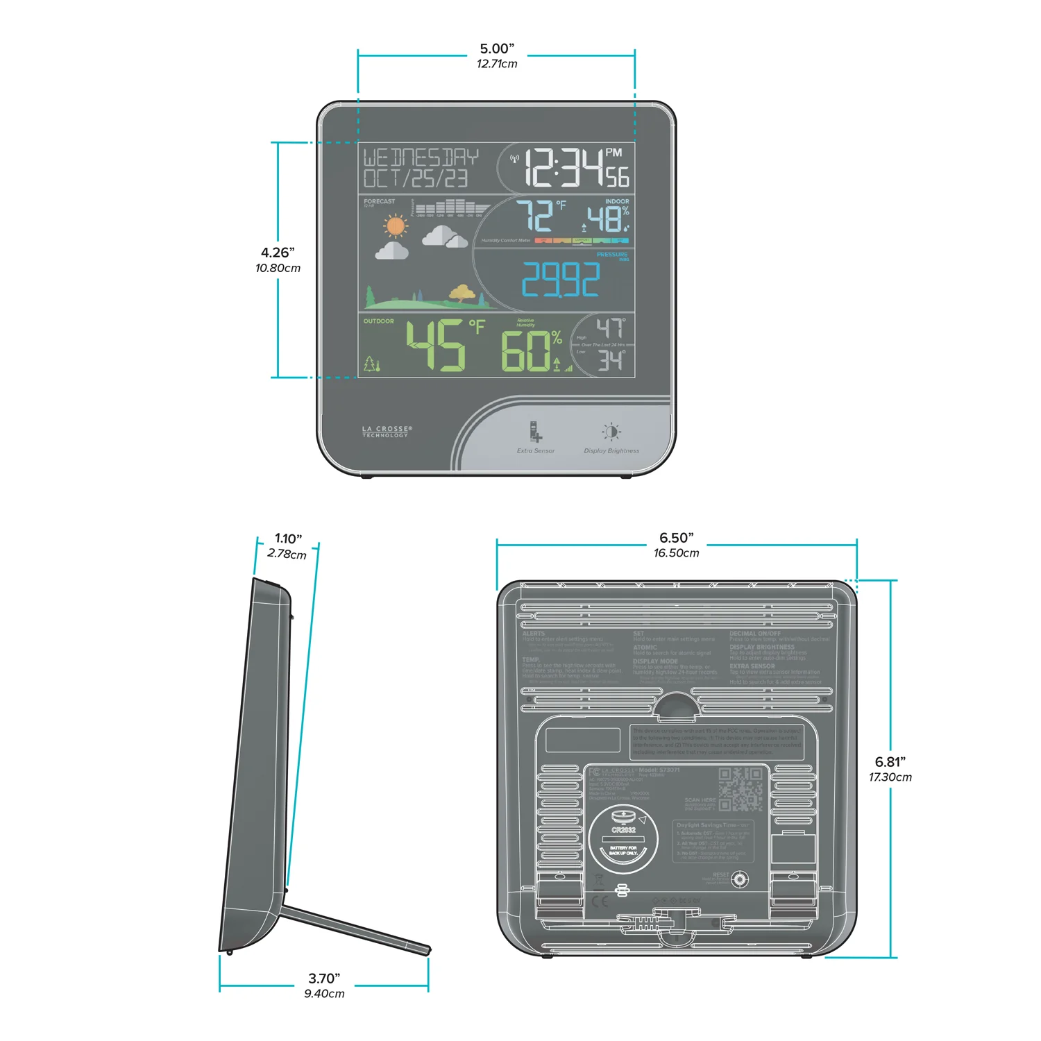 S73071 Wireless Color Weather Station - Image 7