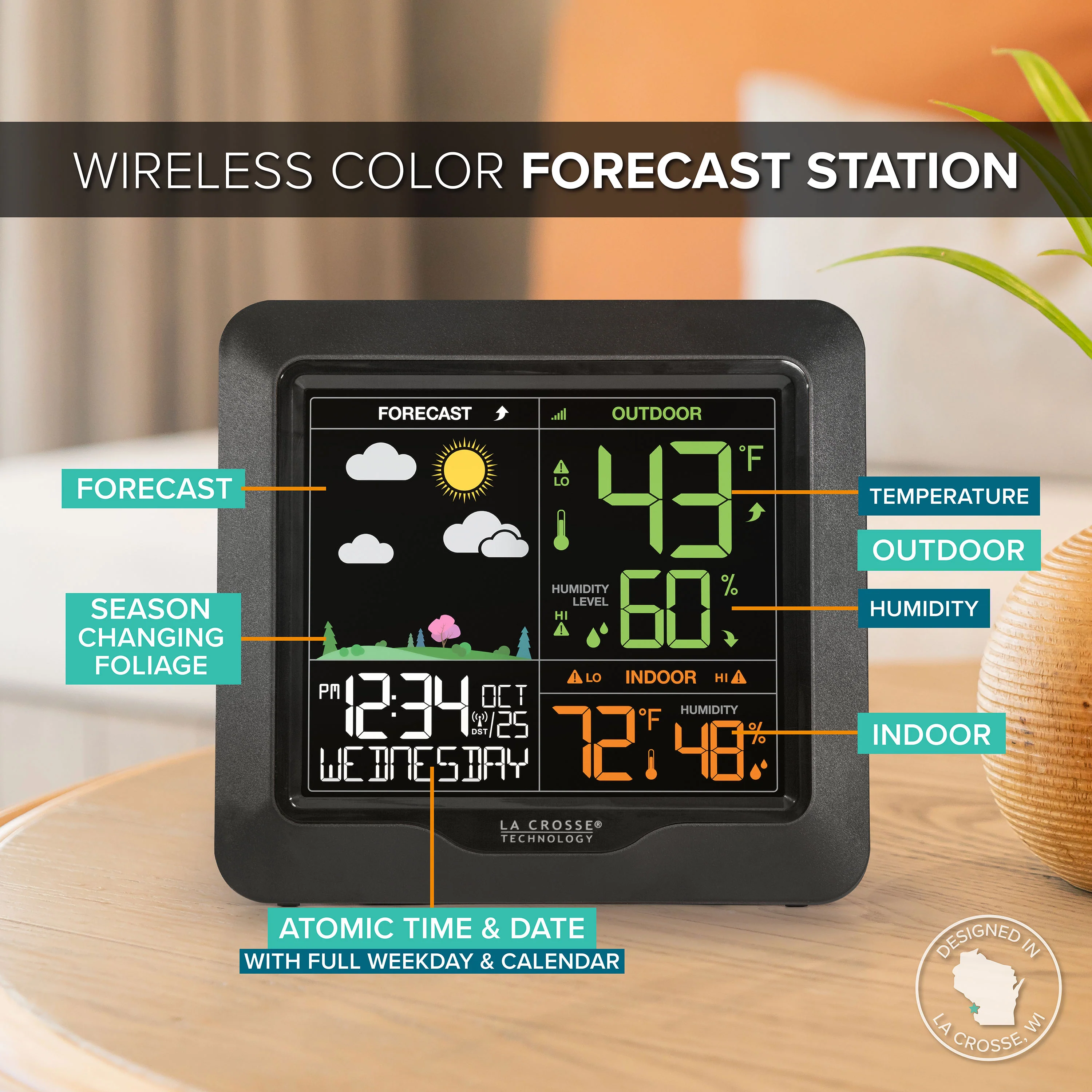 S85814V2 Wireless Color Forecast Station - Image 3