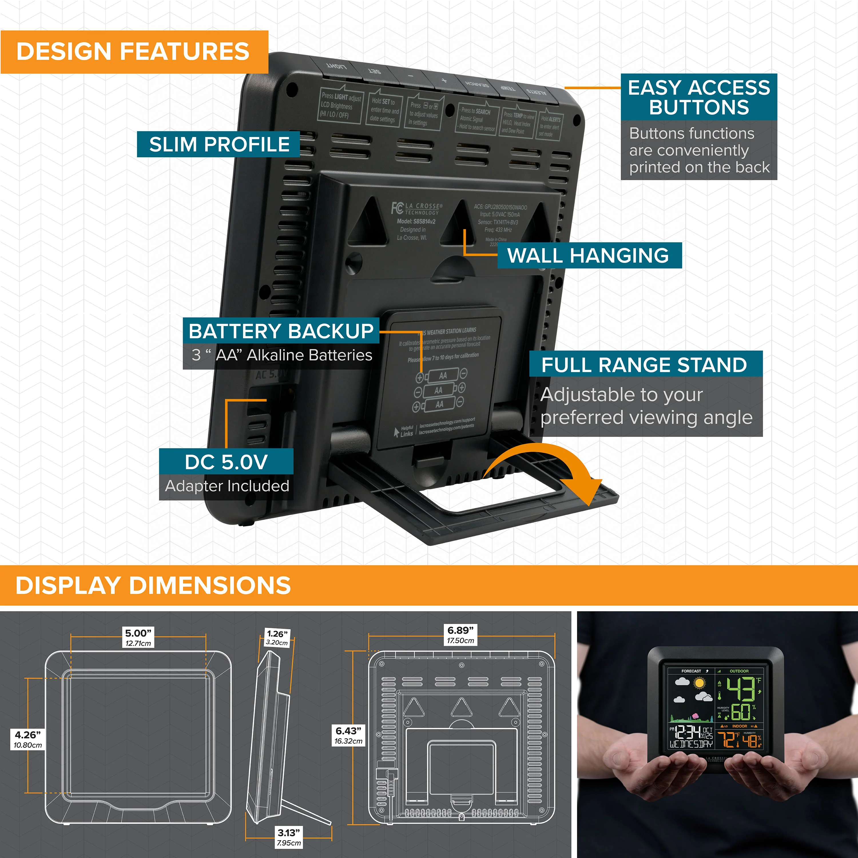 S85814V2 Wireless Color Forecast Station - Image 7
