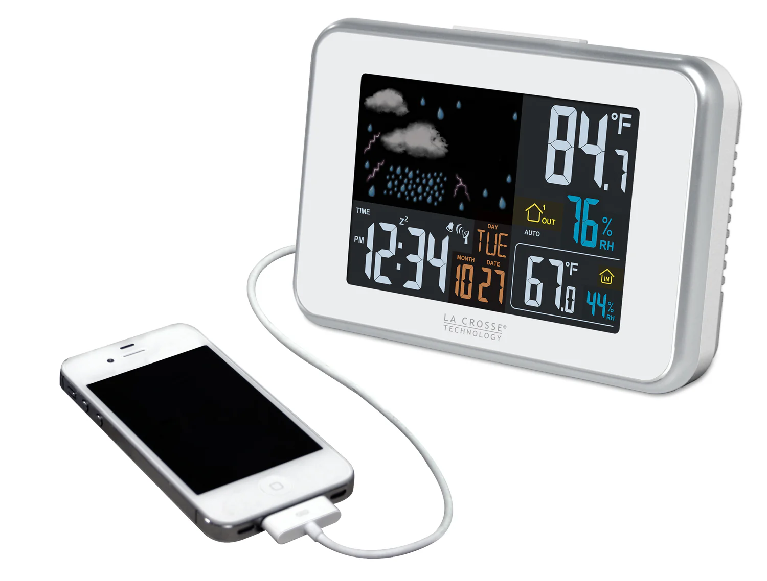 Wireless Color Weather Station with USB Charging - Image 2