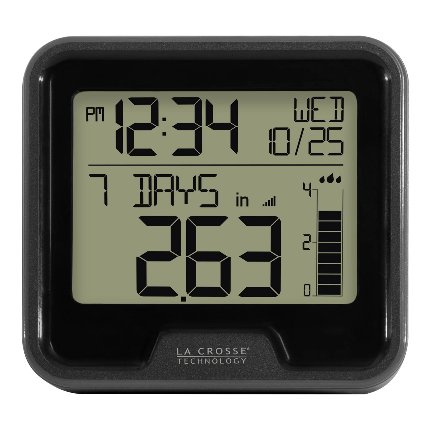 Digital Rain Gauge with Indoor Temperature