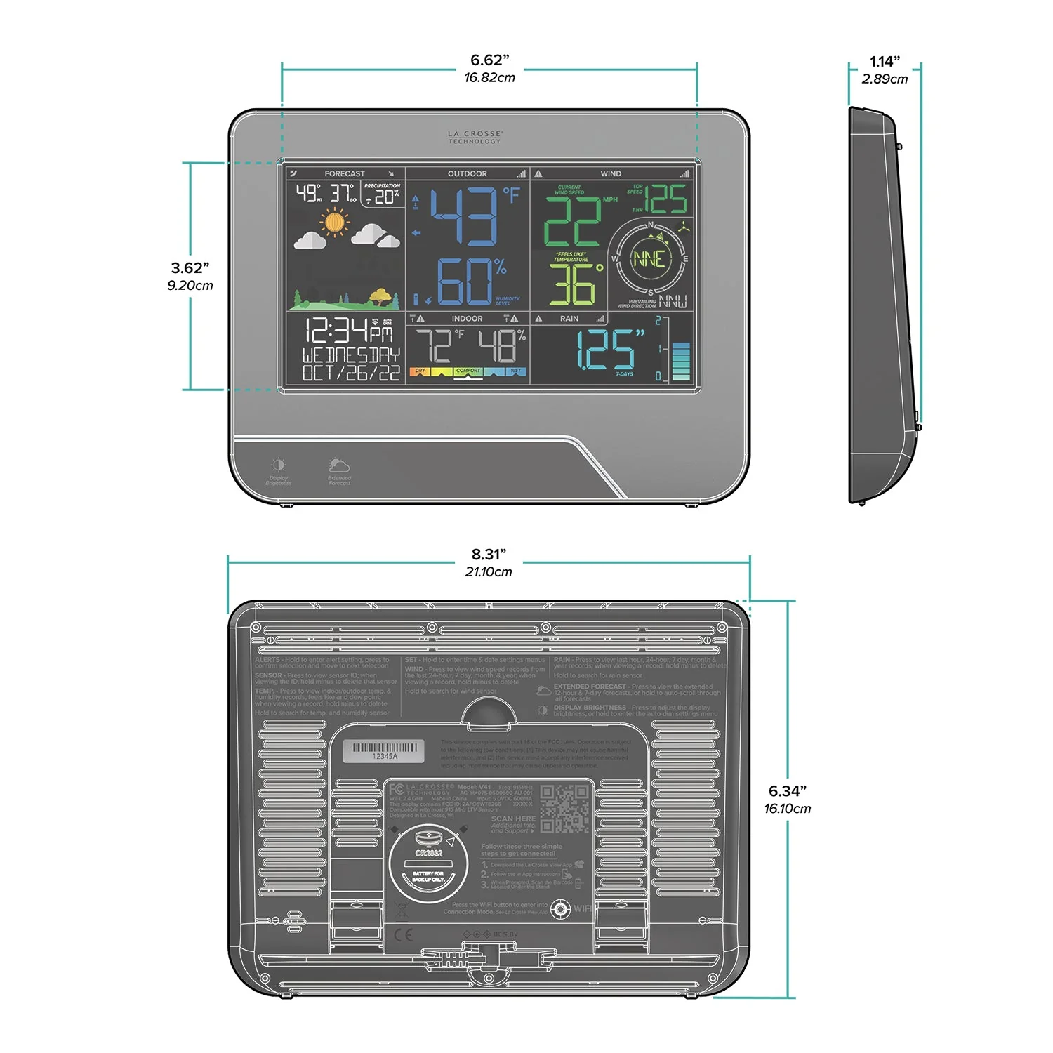 V41-11 Add-on or Replacement Weather Station Display - Image 8