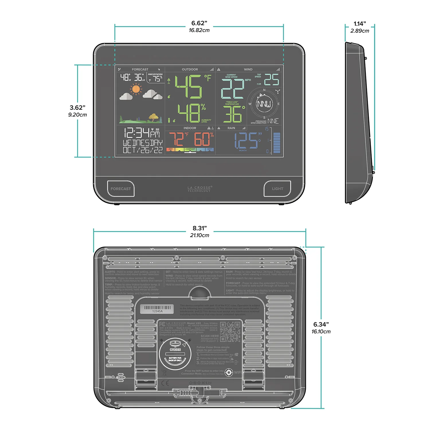 V42-11 Add-on or Replacement Weather Station Display - Image 7