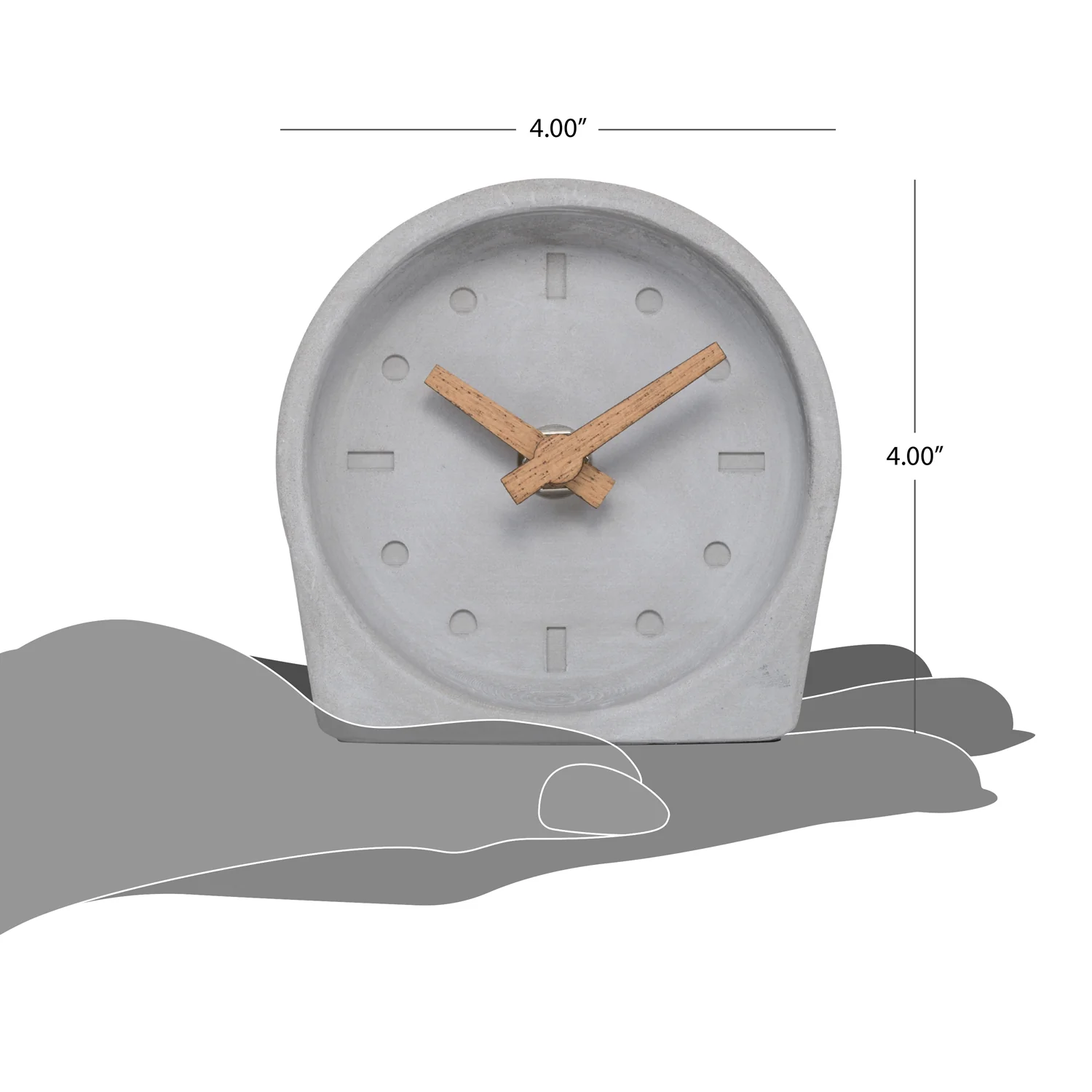W72531 Cement Analog Tabletop Clock - Image 8