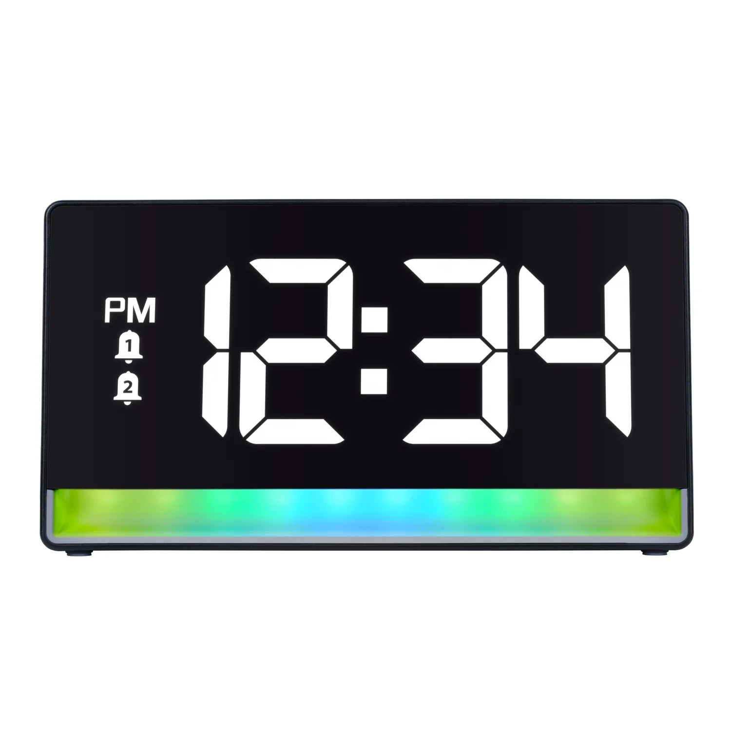 W72869 Digital Alarm Clock with Color Changing Glow Light - Image 3