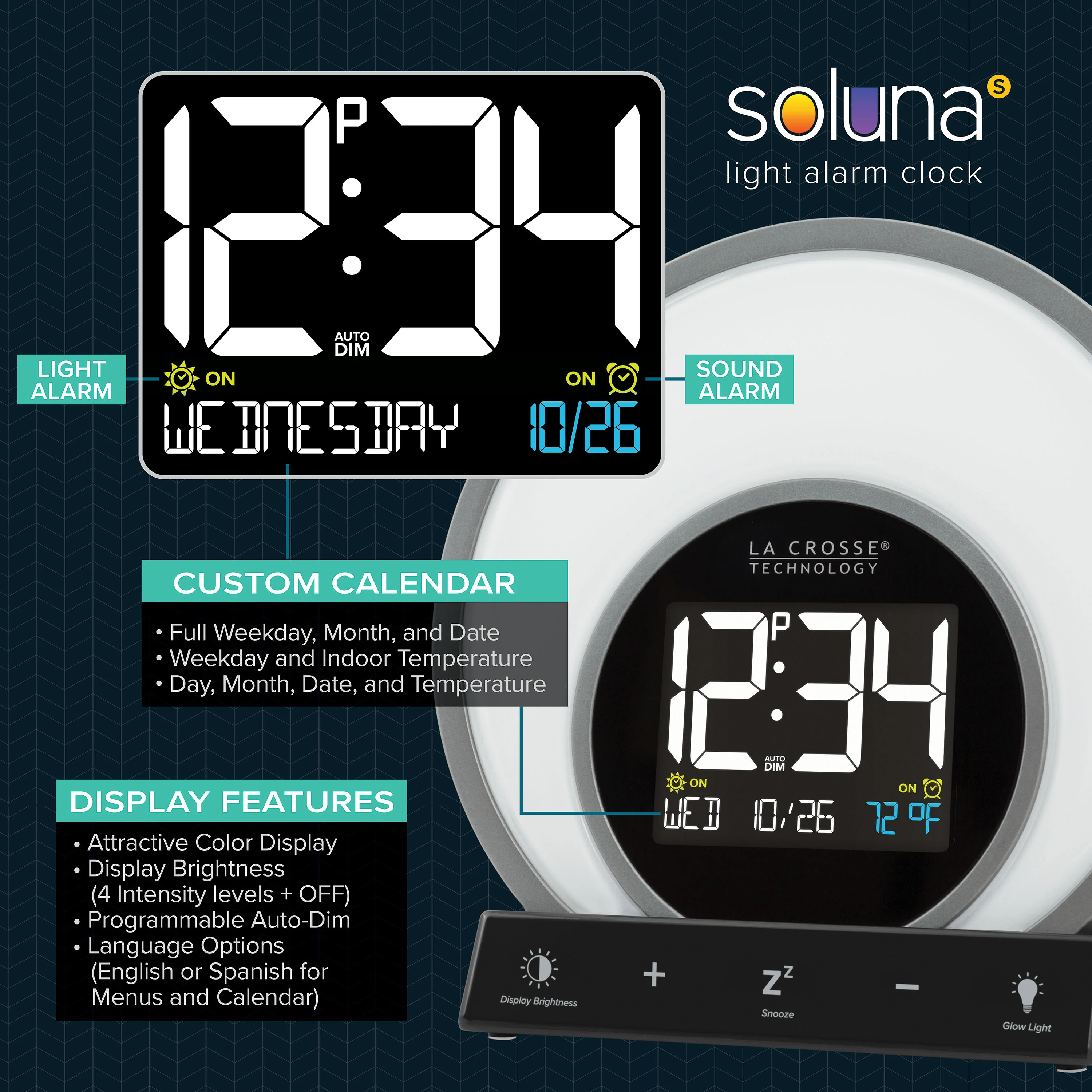 W74146 Soluna S Light Alarm Clock - Image 8