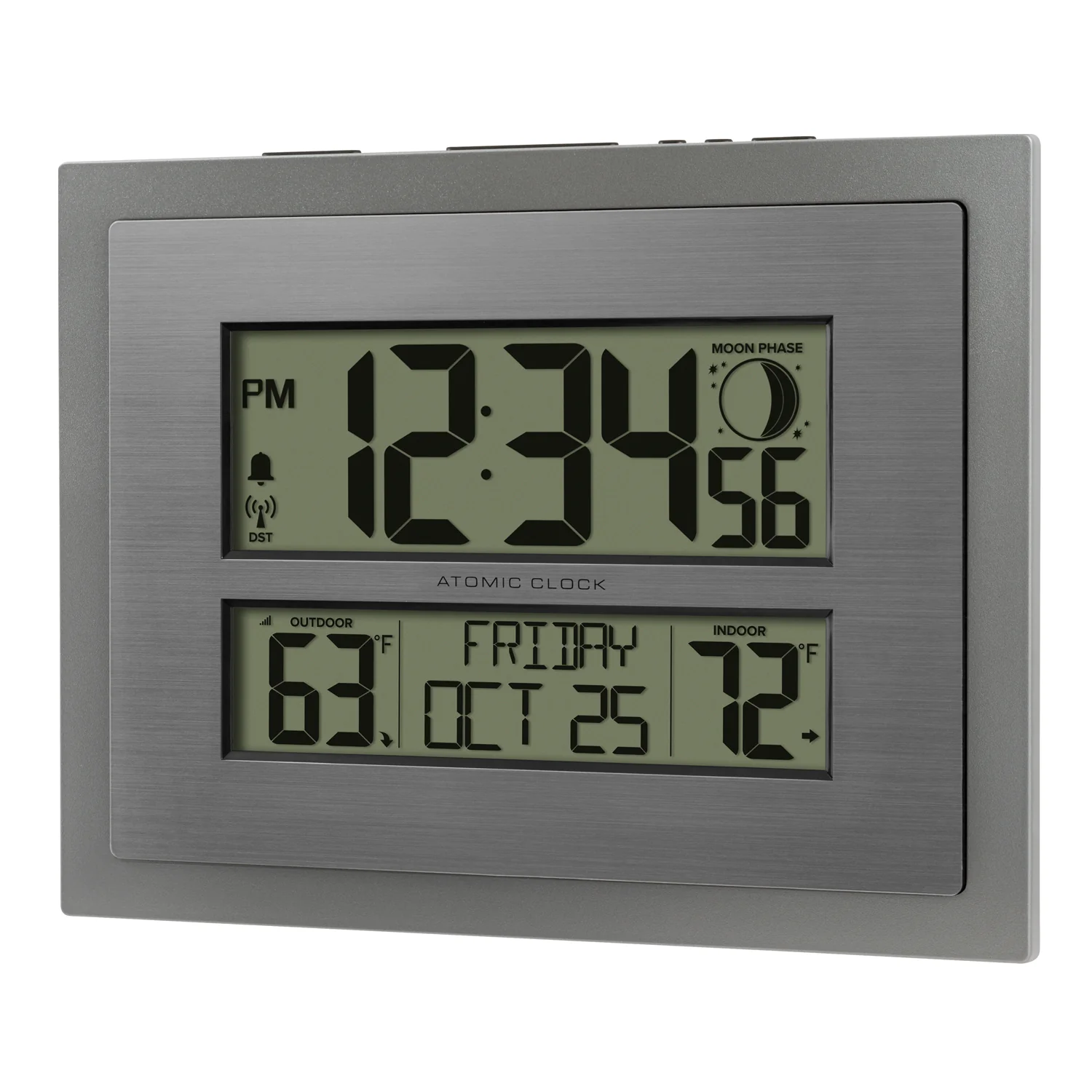 W79752 Silver Atomic Digital Clock - Image 2
