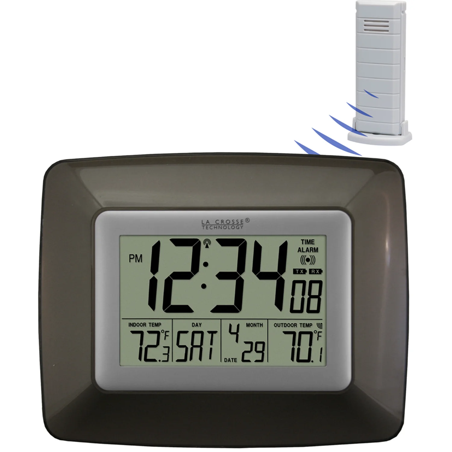 Atomic Digital Wall Clock  with Indoor/Outdoor Temperature - Image 5
