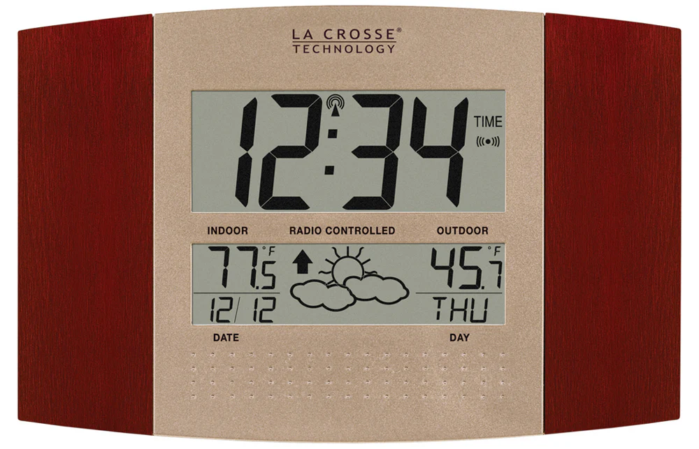 Atomic Digital Wall Clock with Forecast and Weather