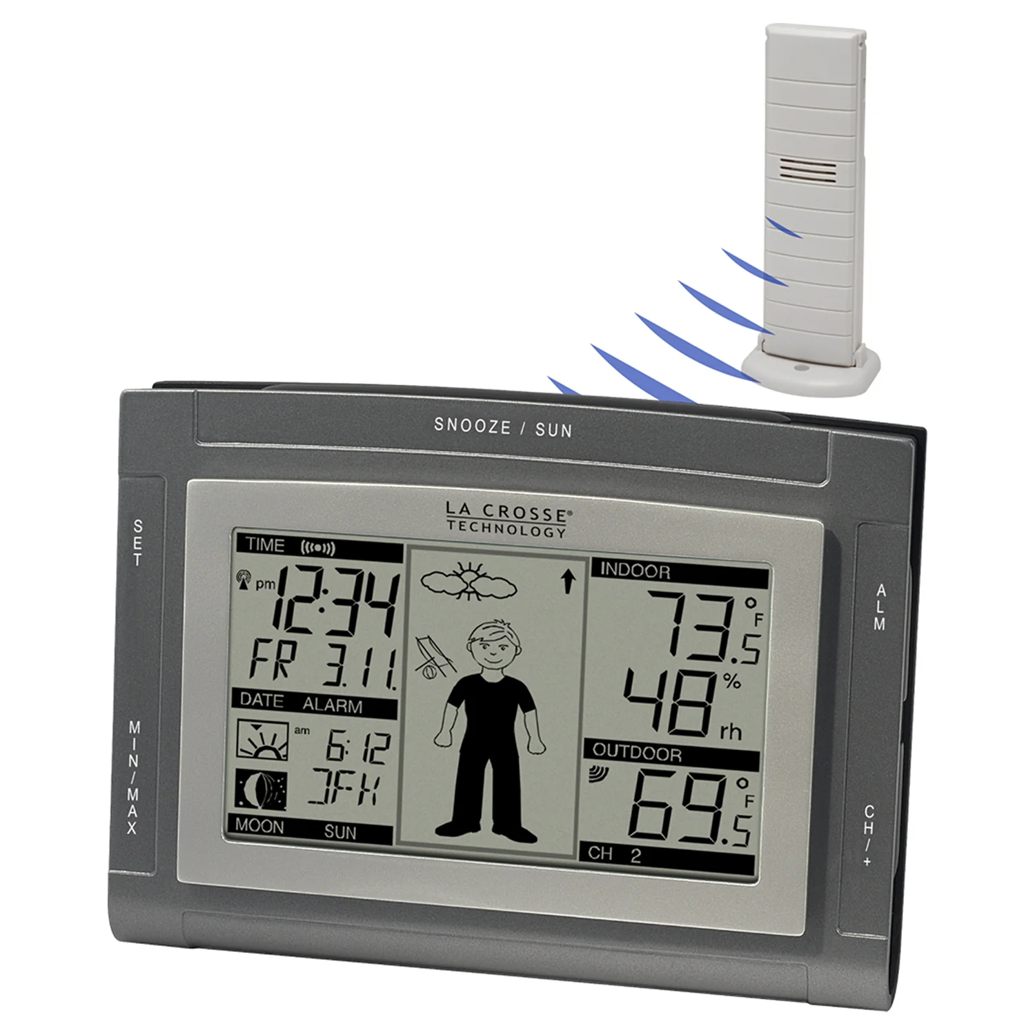 Wireless Weather Station with Sun/Moon and Advanced Forecast Icon - Image 4