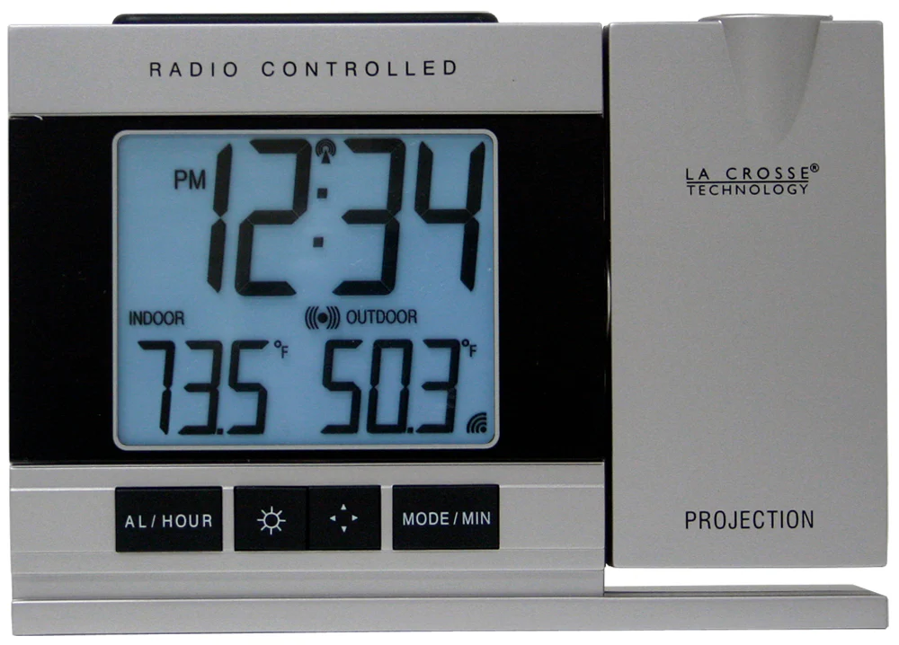 Projection Alarm Clock with Indoor/Outdoor Temperature - Image 4