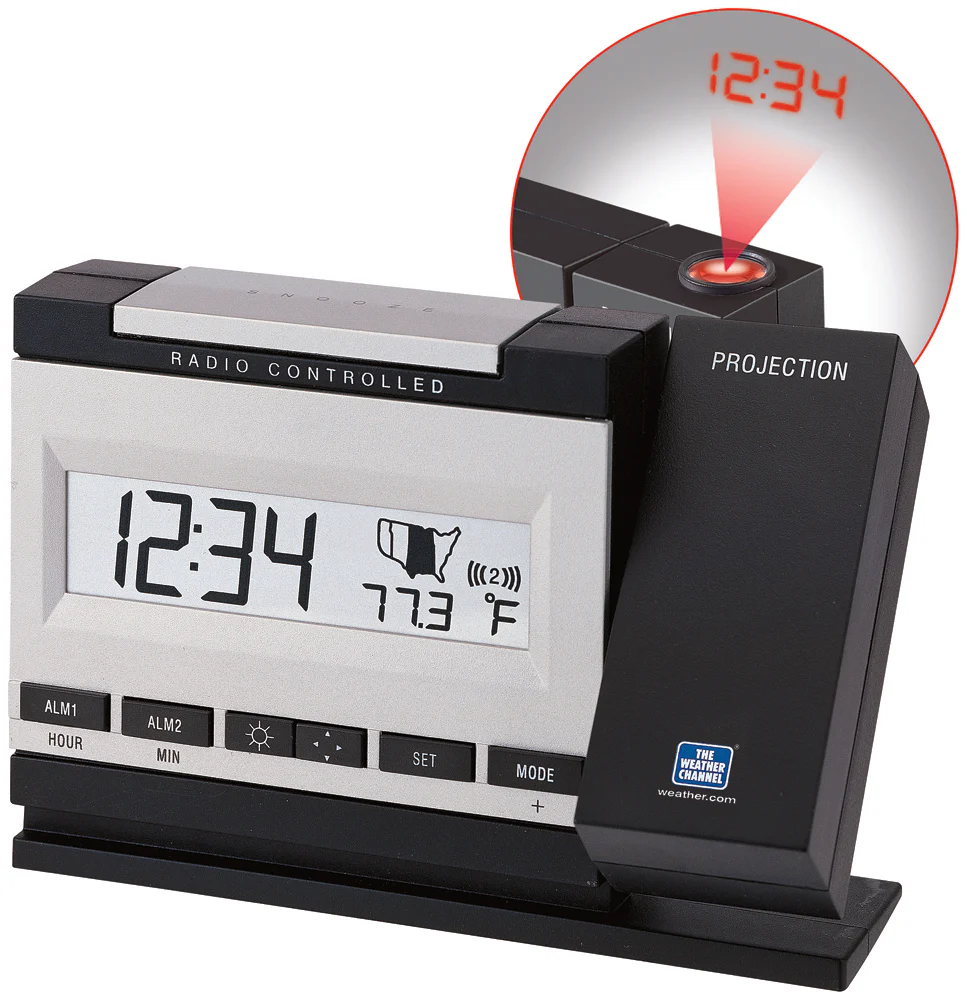 Projection Alarm Clock with Indoor Temp